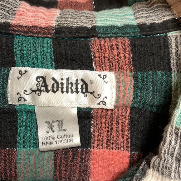 Plaid western button up - Picture 3 of 4